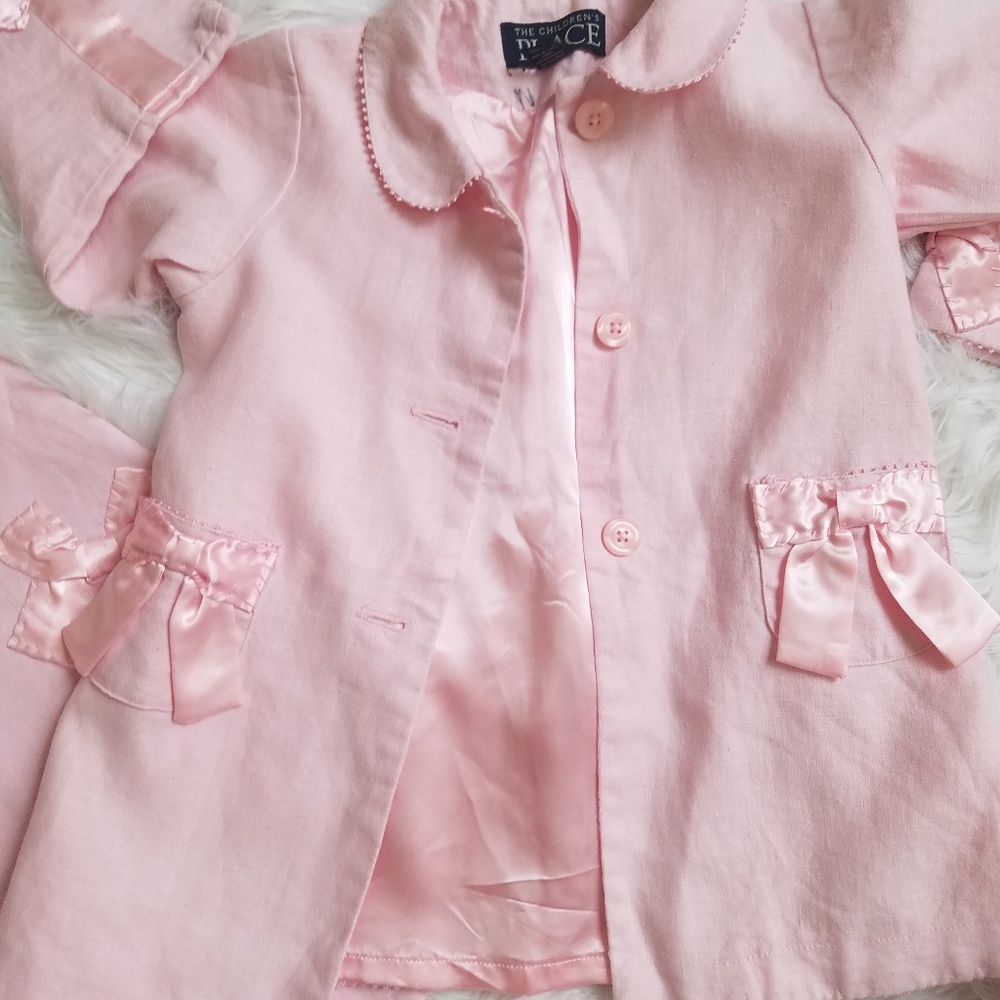 Childrens Place Two Piece LInen Dress/Jacket - Picture 3 of 7